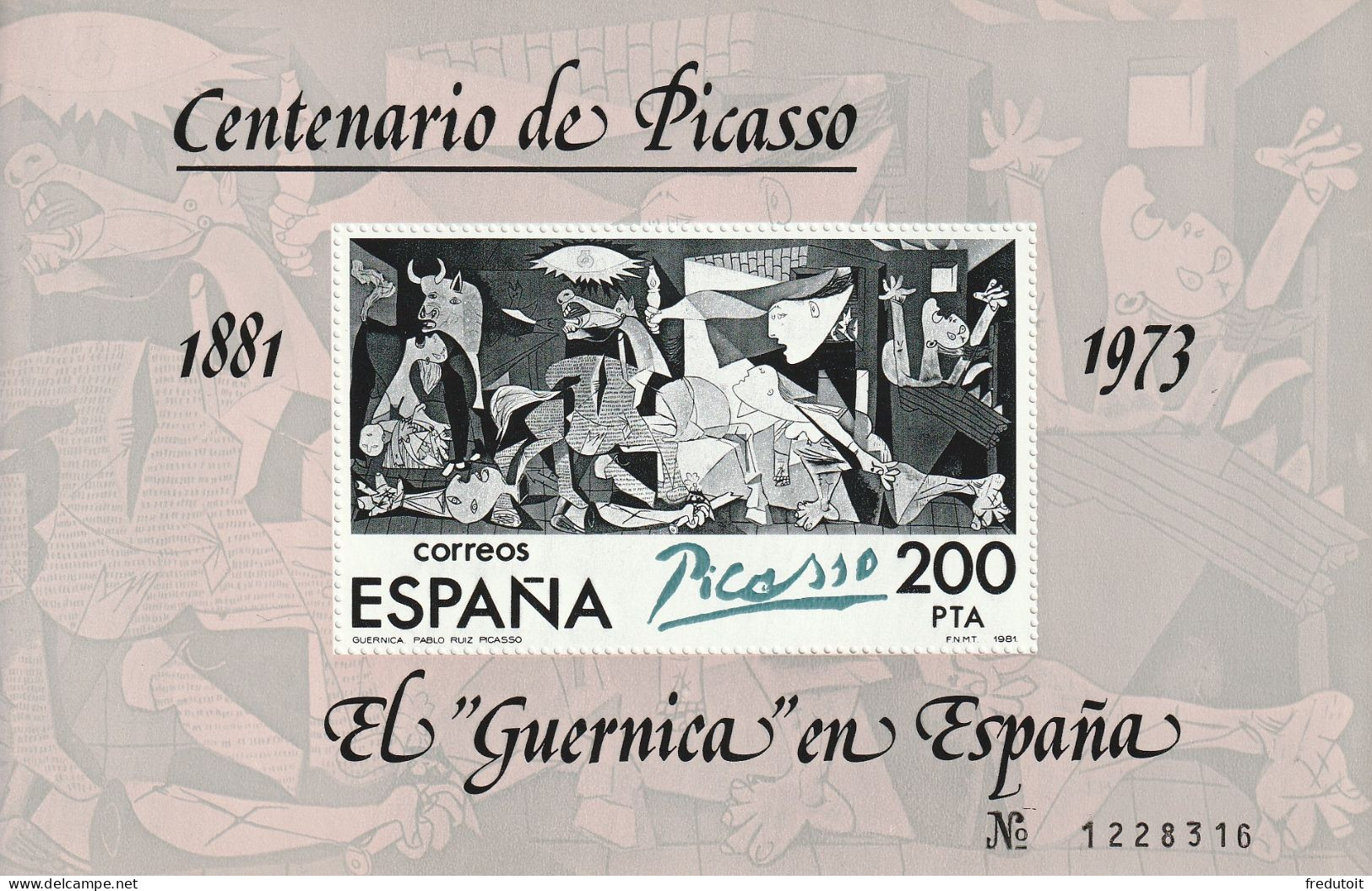 ESPAGNE - BLOC N°29 ** (1981) P.Picasso - Blocks & Sheetlets & Panes