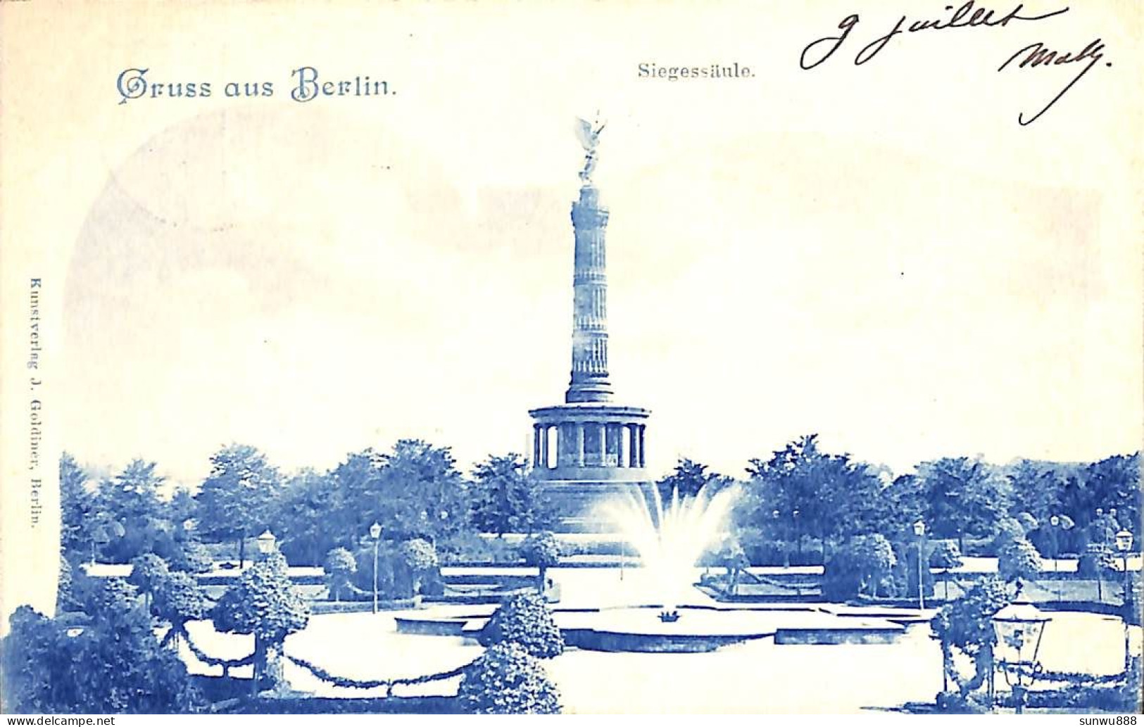 Gruss Aus Berlin - Siegessäule (J. Goldiner 1903) - Mitte