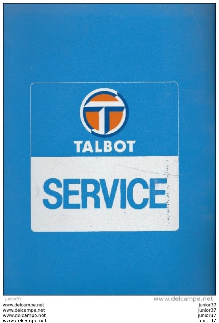 Classeur Talbot , Manuel De Réparation 1307, 1308 & 1510 - Cars