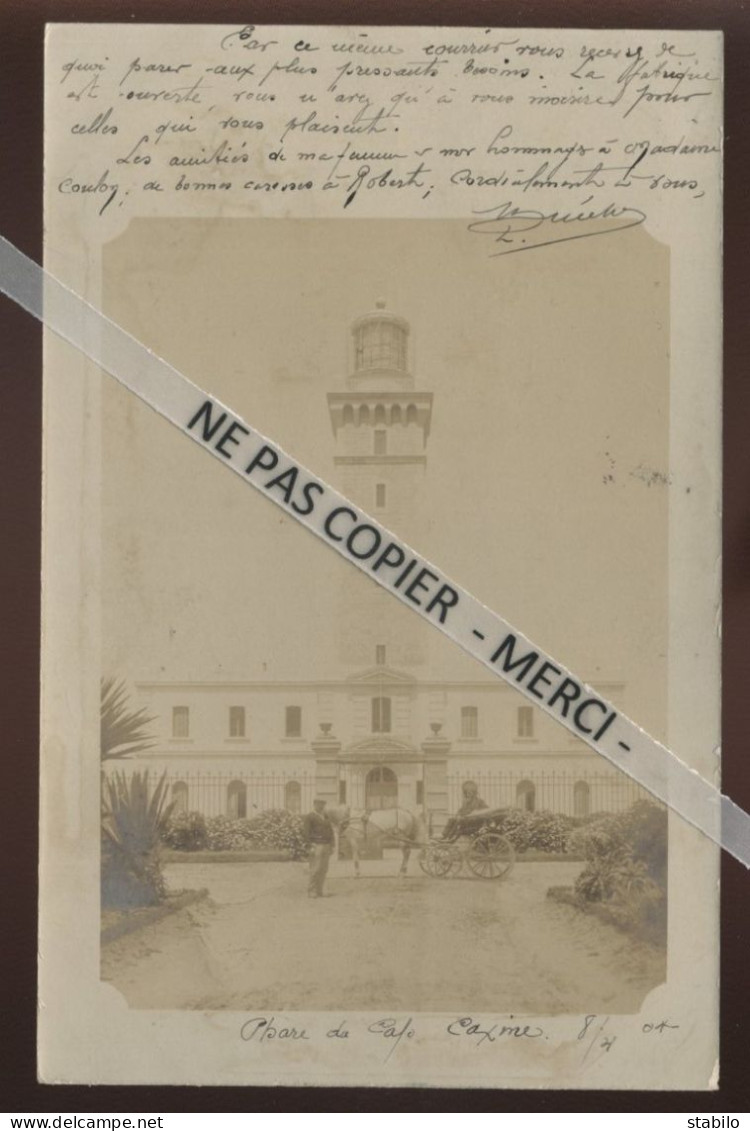 ALGERIE - LE PHARE DU CAP CAXIME - CARTE PHOTO ORIGINALE - Other & Unclassified