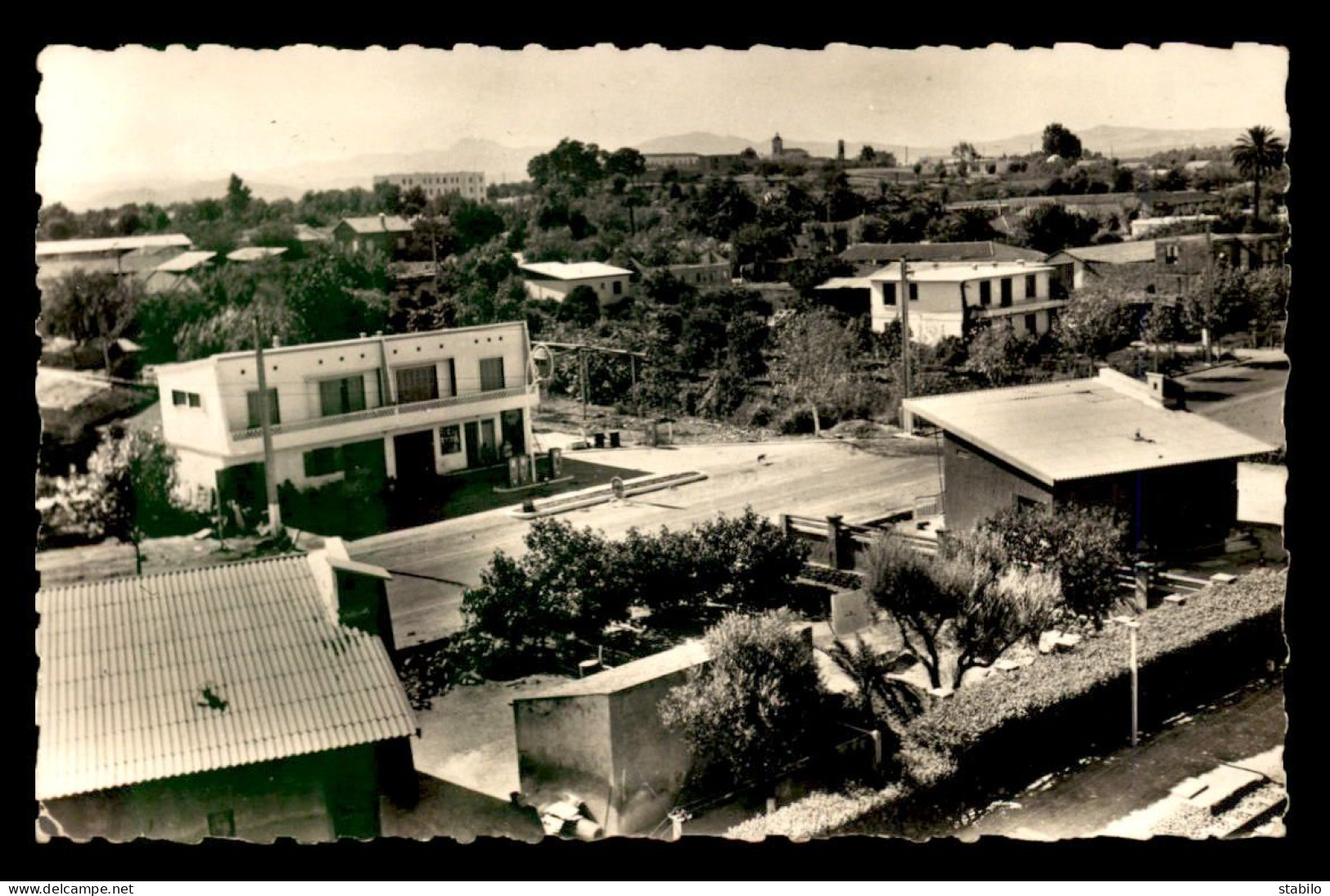 ALGERIE - OUED-FODDA - VUE GENERALE ET ROUTE NATIONALE ALGER-ORAN - STATION SERVICE SHELL - Other & Unclassified