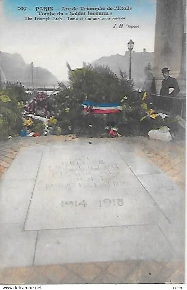 CPA Paris Arc De Triomphe De L'Etoile Tombe Du Soldat Inconnu - Distretto: 08