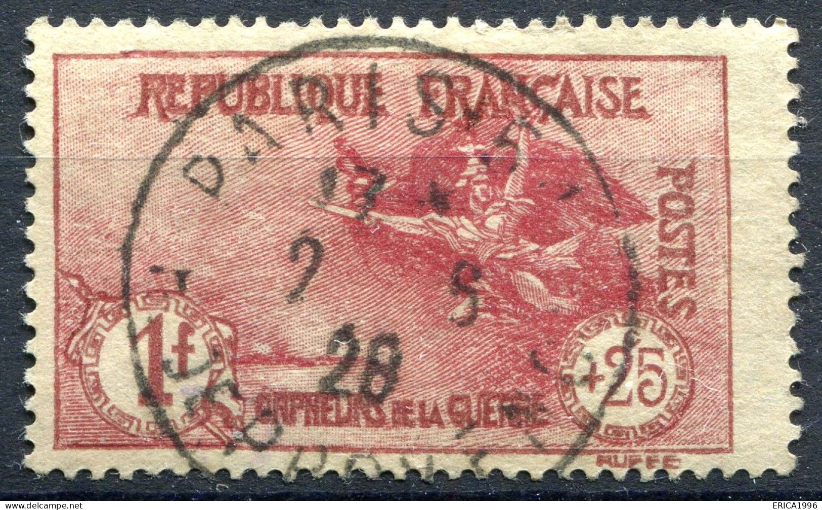 Z3790 FRANCIA 1926 Orphelins De La Guerre, 1 F. + 0,25, CU 231 Usato, Valore Catalogo € 48, Ottime Condizioni - Used Stamps