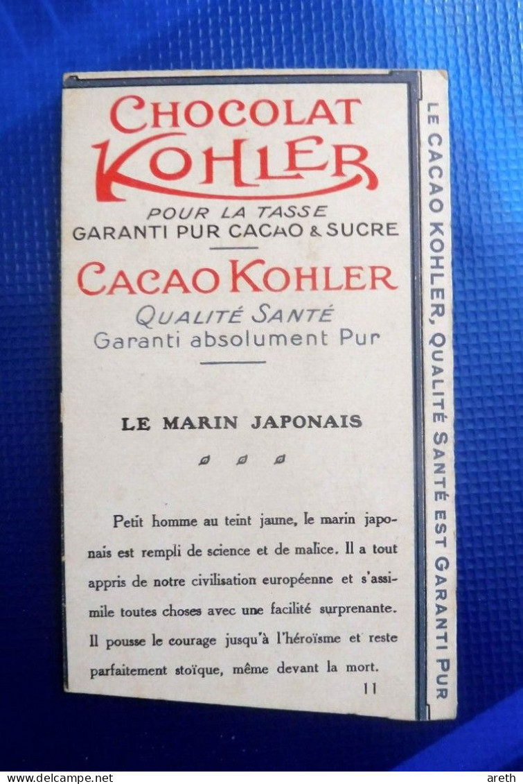 Ancienne Image Double Offerte Par Le  CACAO CHOCOLAT KOHLER -- MARIN JAPONAIS - Other & Unclassified