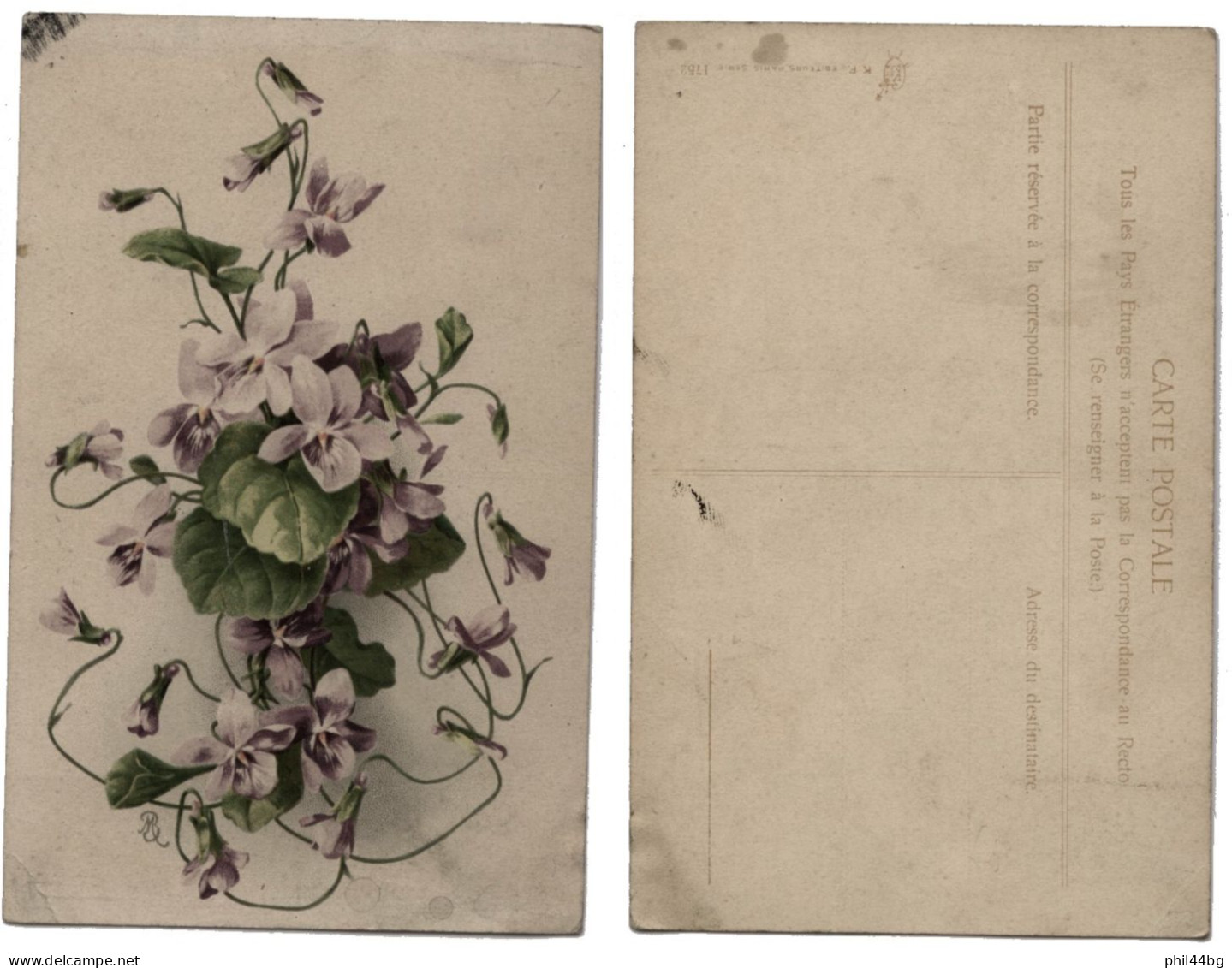 CP - Fleurs De La Série 1752 : VIOLETTES - K.F. Editeurs - Vers 1900 - AQ - Blumen