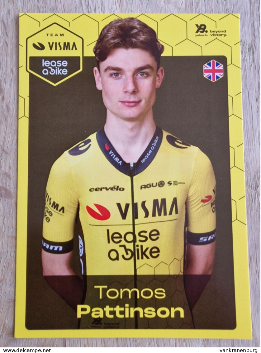 Card Tomos Pattinson - Team Visma-Lease A Bike Development - 2024 - Cycling - Cyclisme - Ciclismo - Wielrennen - Cycling