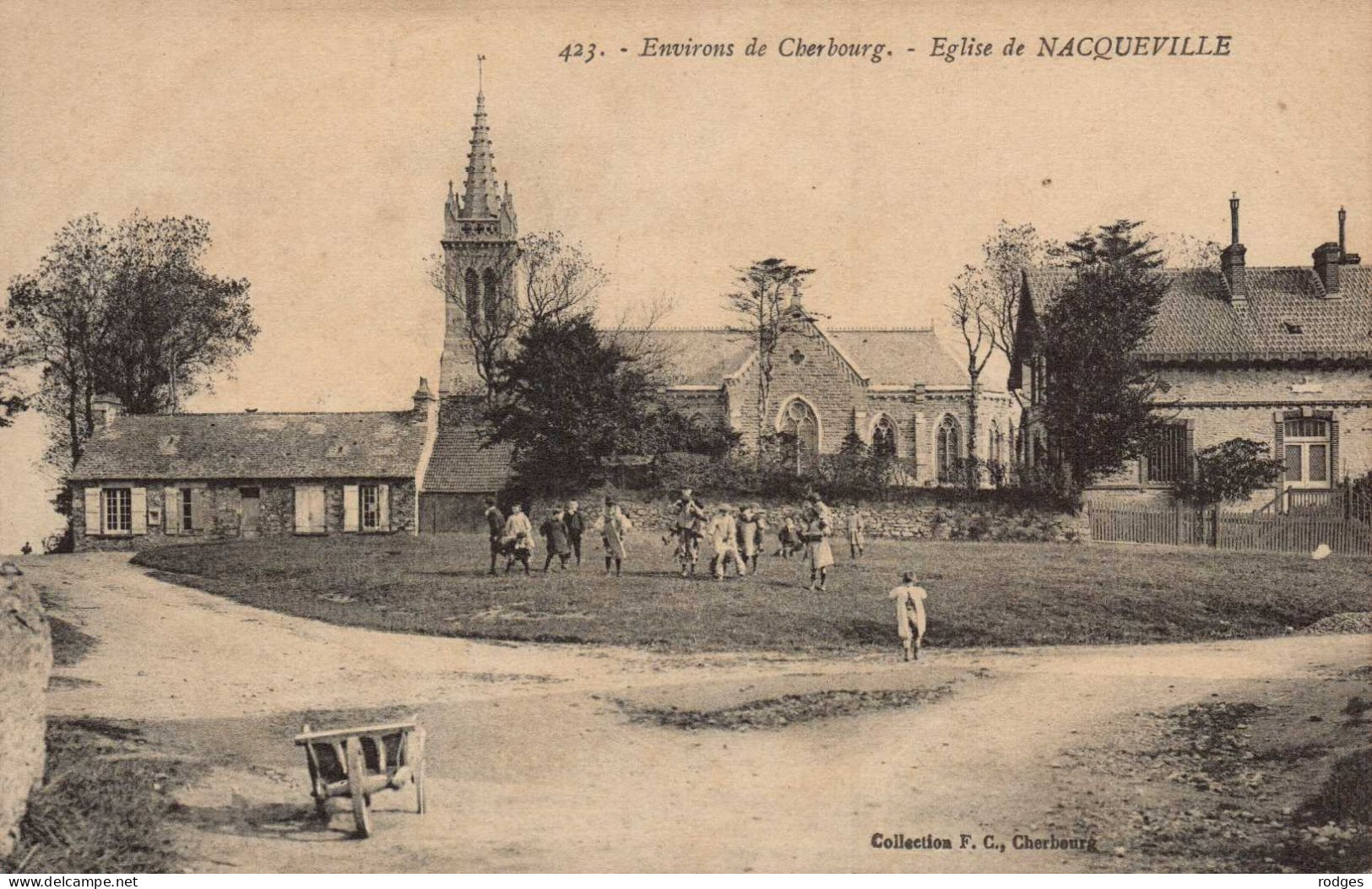 50 , Cpa Environs De CHERBOURG , 423 , Eglise De NACQUEVILLE (15289.V24) - Autres & Non Classés