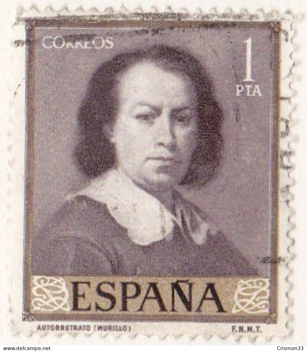 1960 - ESPAÑA - BARTOLOME ESTEBAN MURILLO - AUTORRETRATO - EDIFIL 1275 - Gebruikt