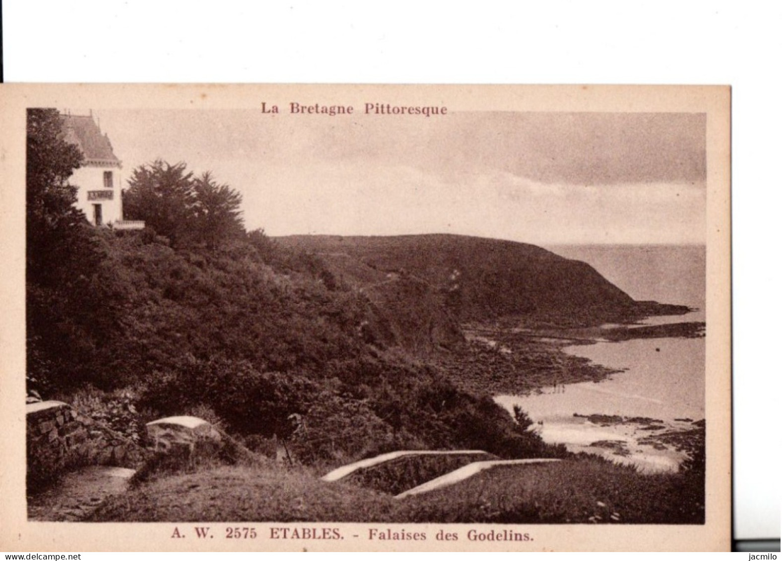 LE LOT DE 4 CPA. Falaises, La Grève Du Moulin, Vue Générale Etc... TRES BON ETAT. Voir 4 SCANS - Etables-sur-Mer