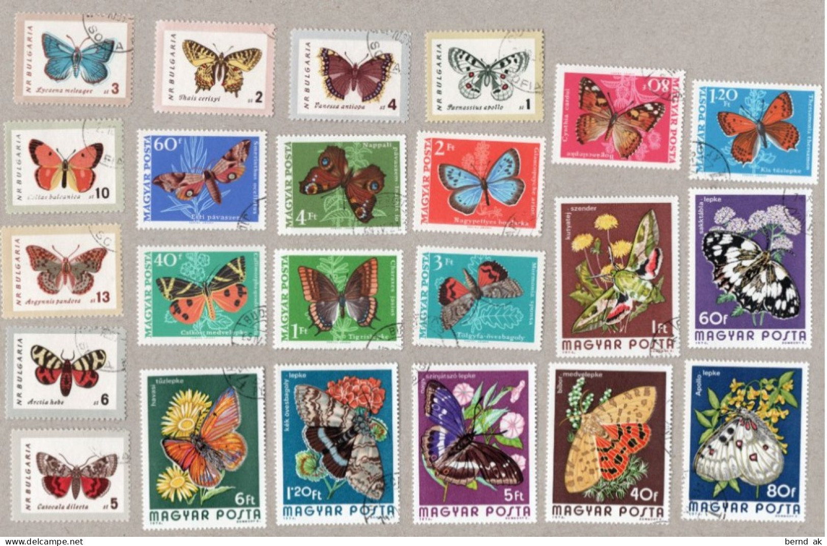 (b04) Ungarn Bulgarien  - 3 Sätze  Gebr - Schmetterlinge Butterfly - Butterflies