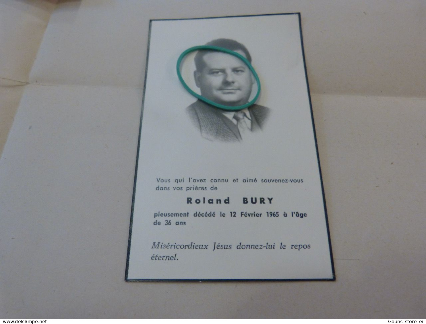 BC18A Souvenir  Roland Bury Thuin 1965 - Obituary Notices