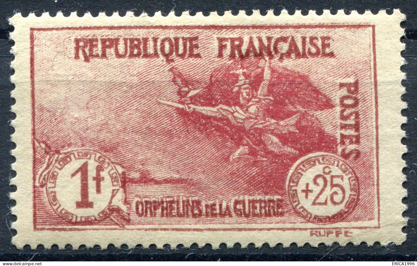 Z3792 FRANCIA 1926 Orphelins De La Guerre, 1 F. + 0,25, CU 231 MH*, Valore Catalogo € 90, Buone Condizioni - Ongebruikt