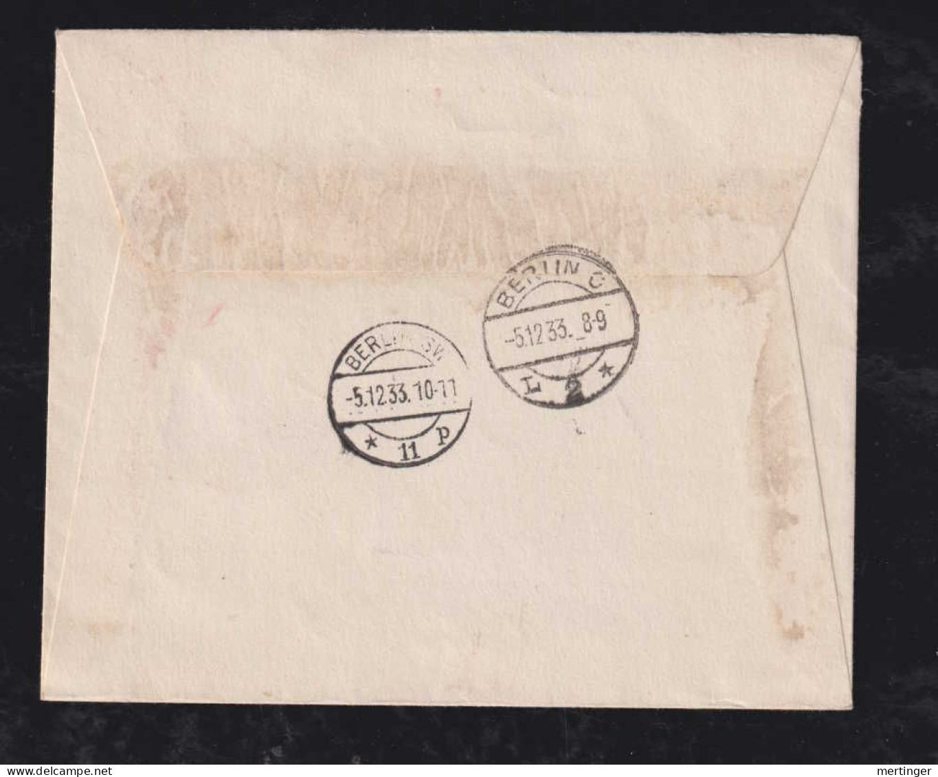 Great Britain 1933 Meter Airmail Cover LONDON X BERLIN - Covers & Documents