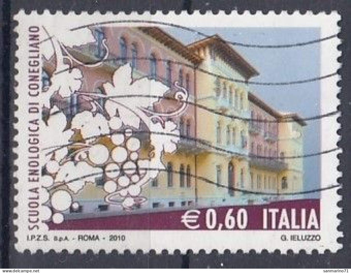 ITALY 3408,used,falc Hinged - 2001-10: Afgestempeld
