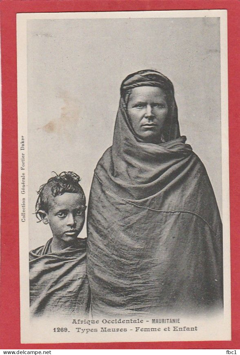 Mauritanie - Types Maures - Femme Et Enfant - Mauritania