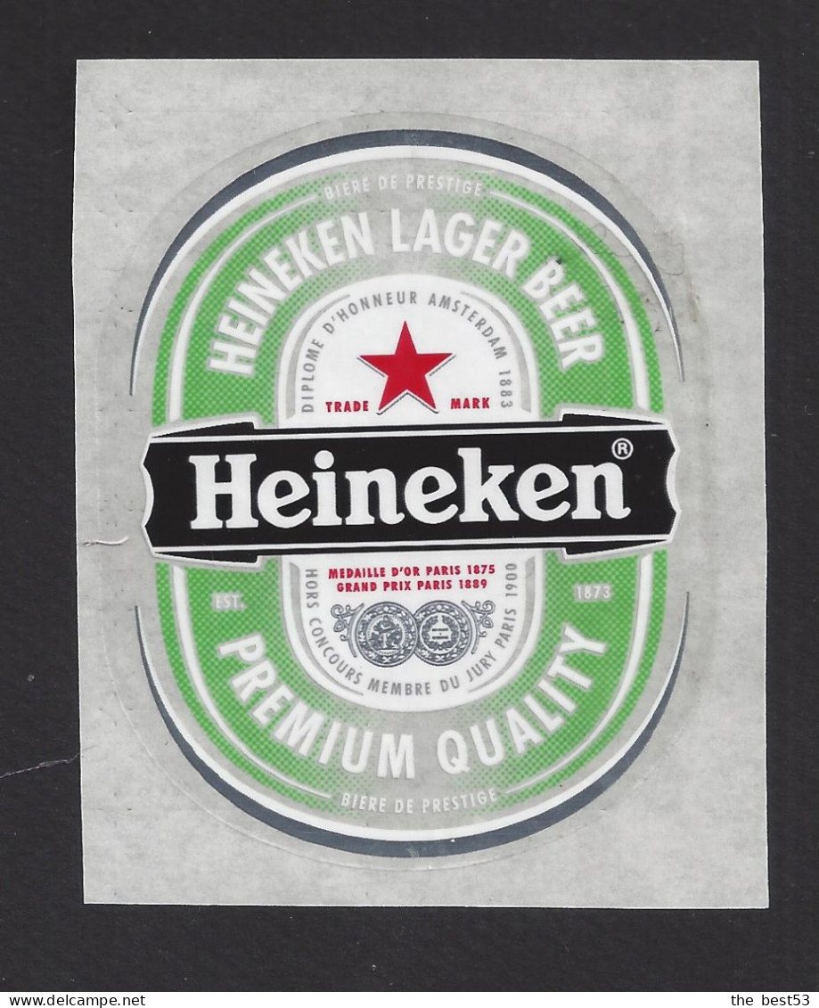 Etiquette De Bière  Premium -  Brasserie Heineken  à  Rueil Malmaison  (92) - Bier