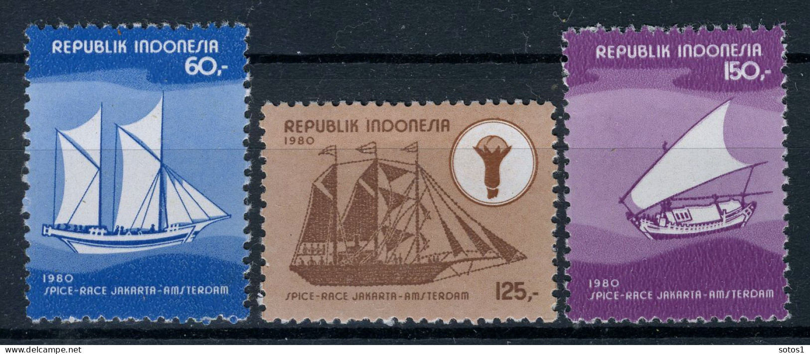 INDONESIE: ZB 977/979 MNH 1980 Nedlloyd Specerijen Race  - Indonesia