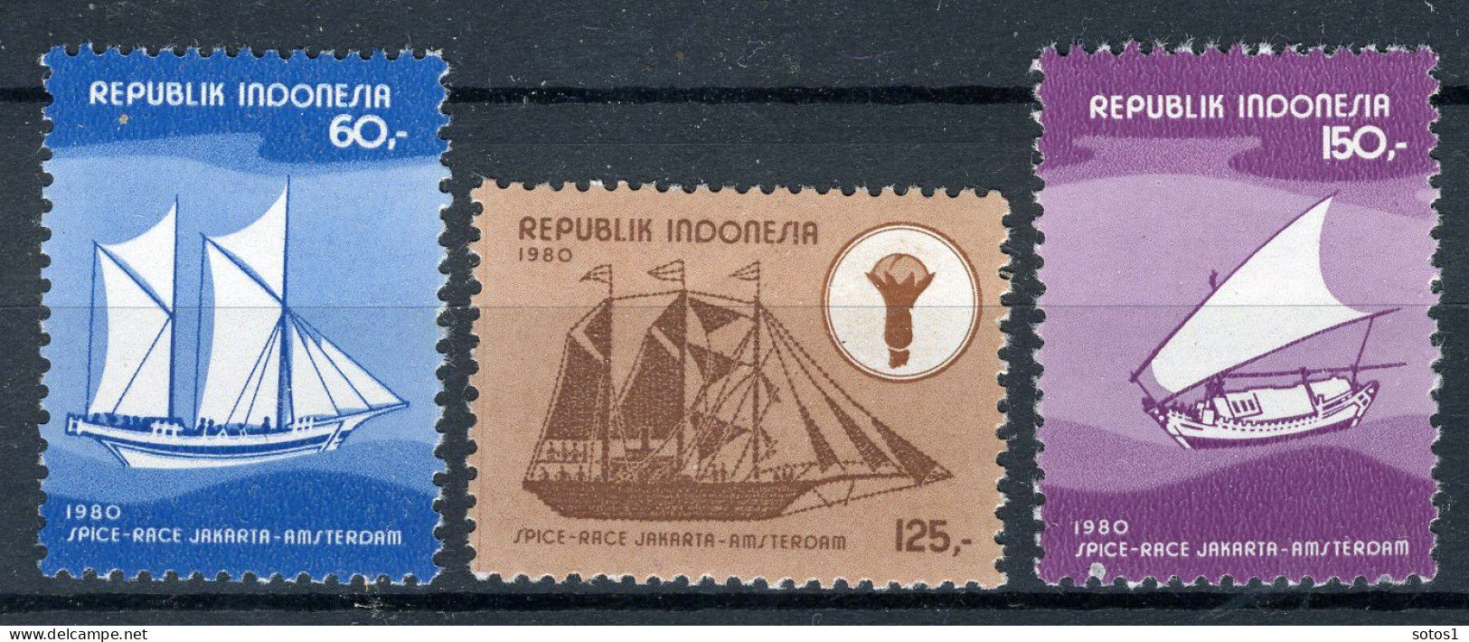 INDONESIE: ZB 977/979 MNH 1980 Nedlloyd Specerijen Race -3 - Indonesia