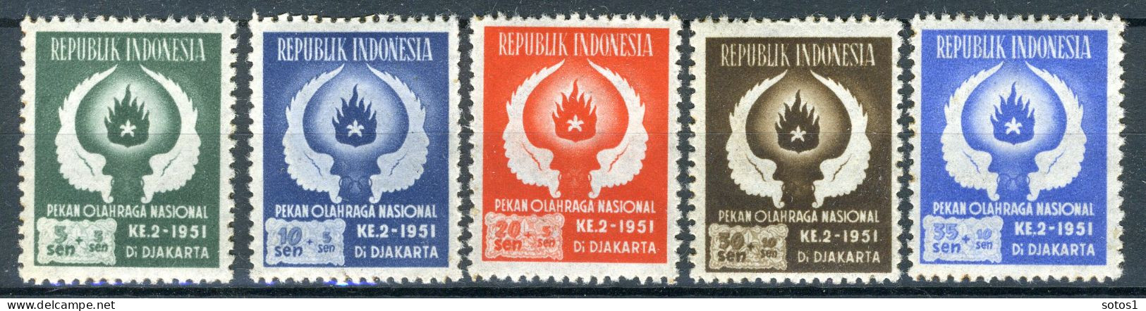 INDONESIE: ZB 96/100 MNH 1951 2e Nationale Sportweek Jakarta -1 - Indonesien