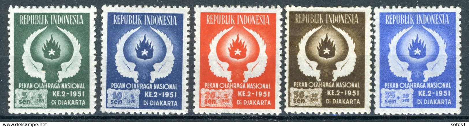 INDONESIE: ZB 96/100 MNH 1951 2e Nationale Sportweek Jakarta -2 - Indonésie