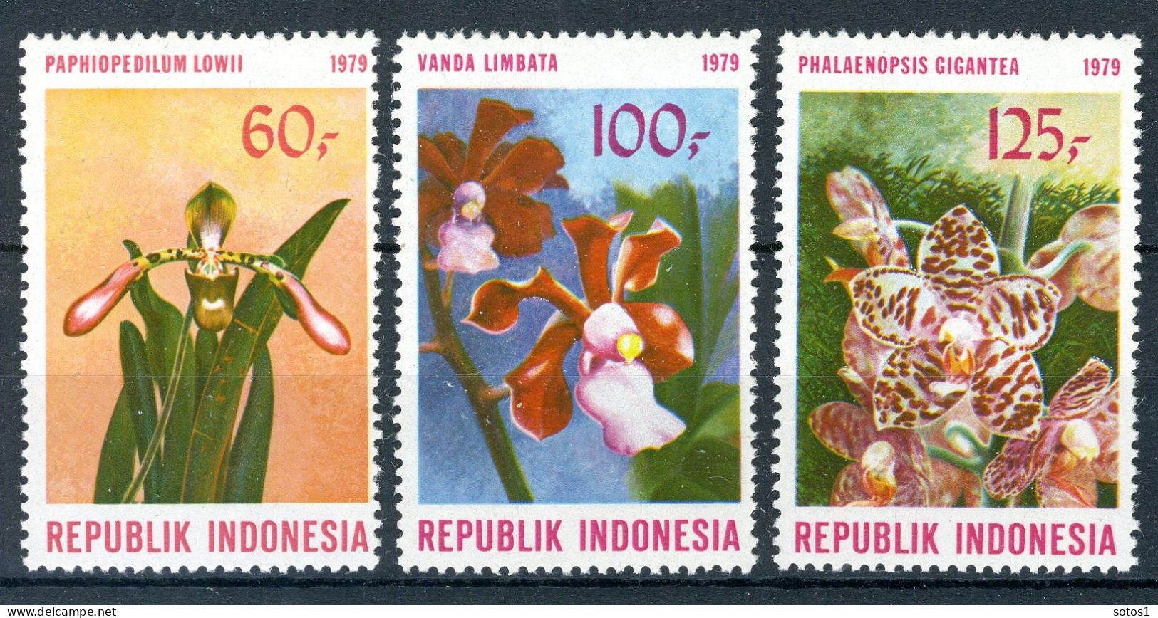 INDONESIE: ZB 948/950 MNH 1979 Indonesische Orchideën -2 - Indonesia