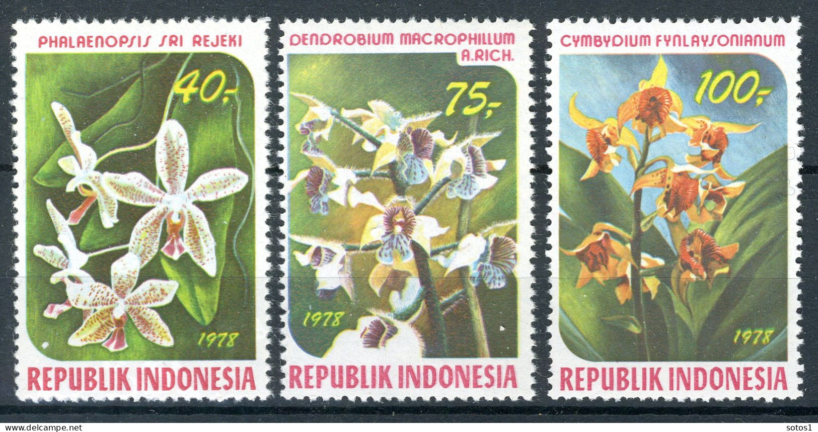 INDONESIE: ZB 937/939 MNH 1978 Indonesische Orchideën -2 - Indonesia