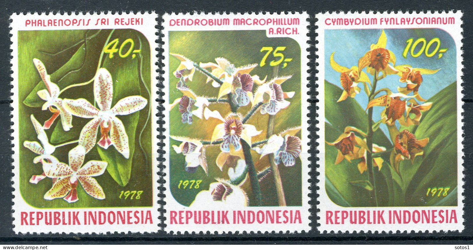 INDONESIE: ZB 937/939 MNH 1978 Indonesische Orchideën - Indonésie