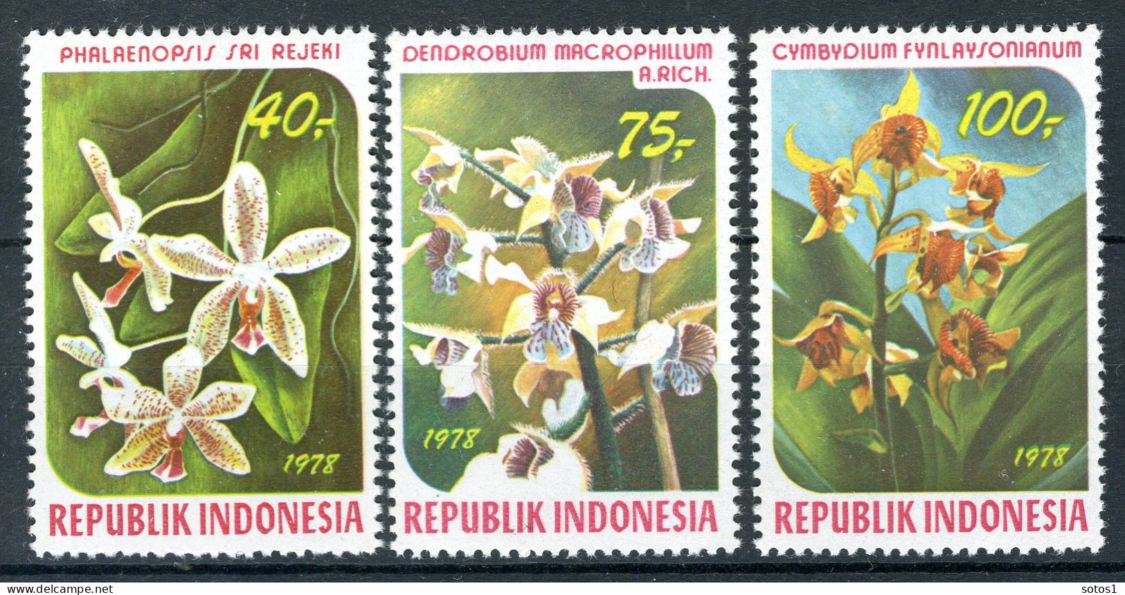 INDONESIE: ZB 937/939 MNH 1978 Indonesische Orchideën - Indonesia