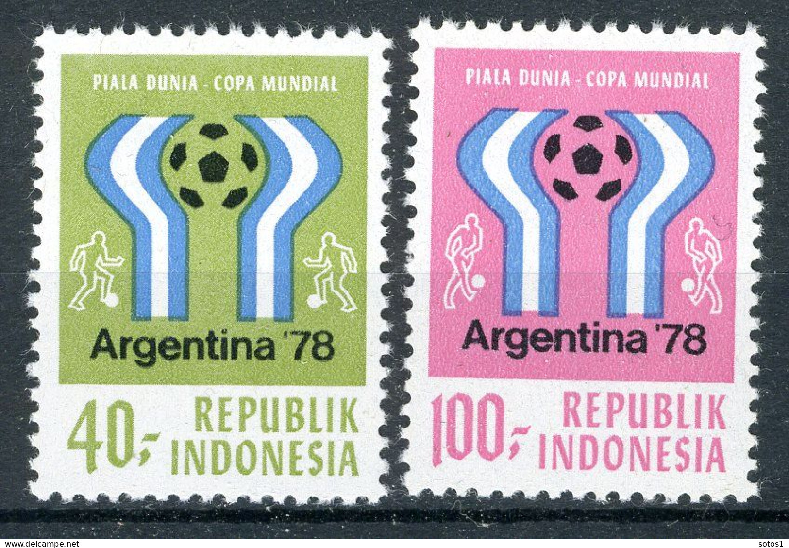 INDONESIE: ZB 918/919 MNH 1978 Wereldkampionschappen Voetbal Argentinië -2 - Indonesia