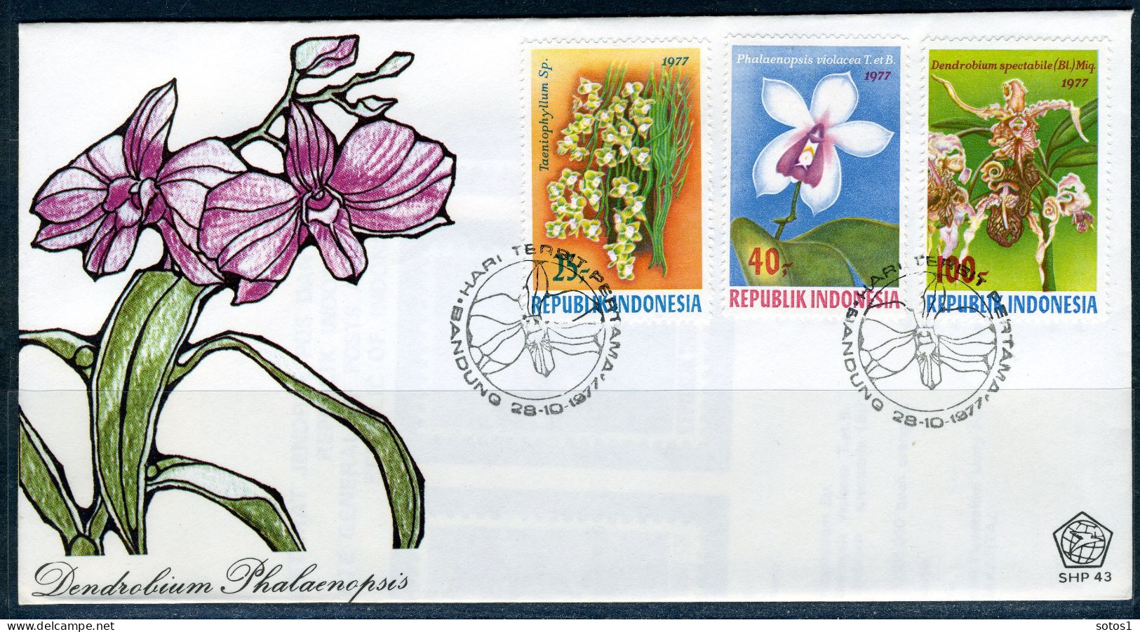 INDONESIE: ZB 901/903 FDC 1977 Indonesische Orchideën - Indonésie