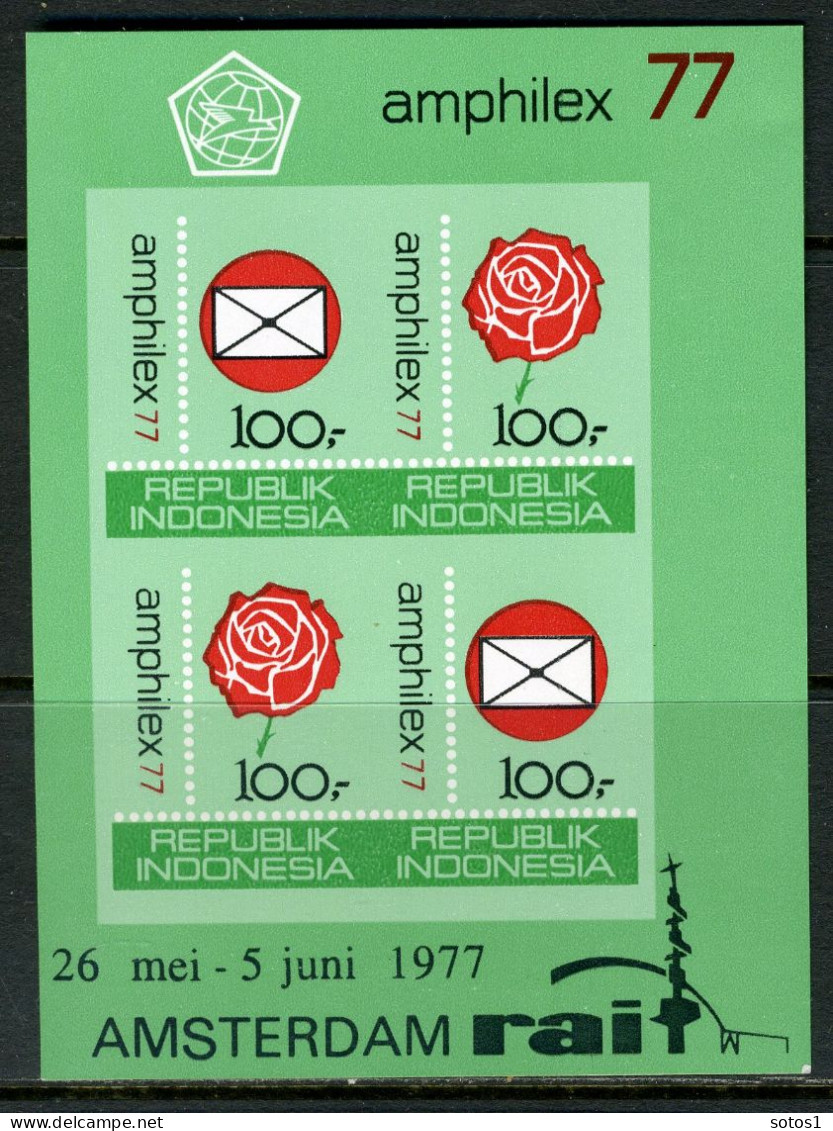 INDONESIE: ZB 888 MNH Blok 25 1977 Postzegeltentoonstelling Amphilex - Indonesia