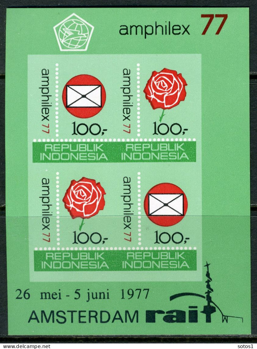 INDONESIE: ZB 887/888 MNH Blok 24/25 1977 Postzegeltentoonstelling Amphilex -2 - Indonésie