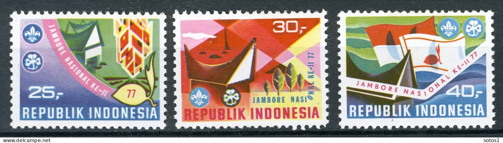 INDONESIE: ZB 875/877 MH 1977 Nationale Jamboree - Indonésie