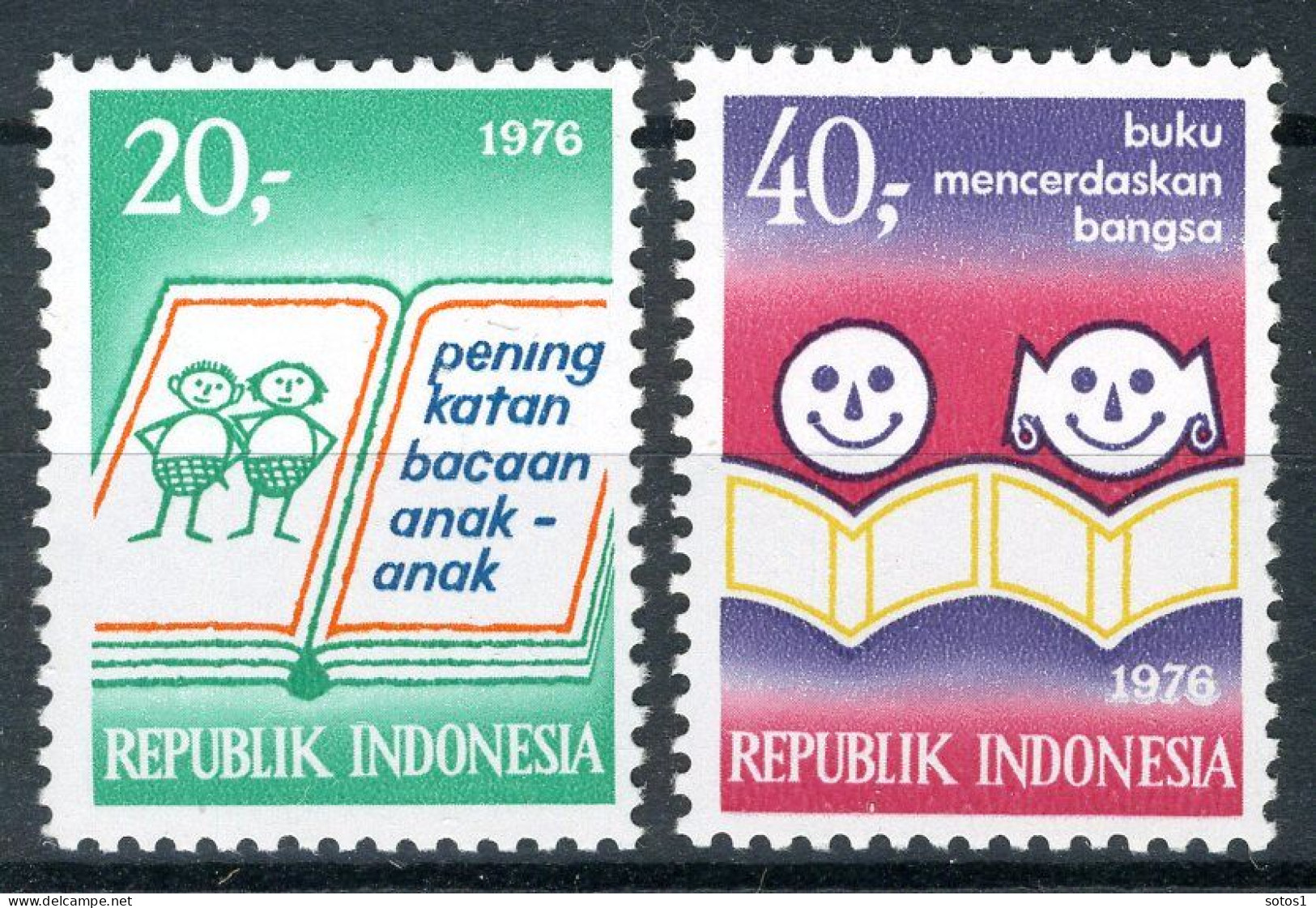INDONESIE: ZB 869/870 MH 1976 Verbeteren Van Kinderboeken -1 - Indonesia