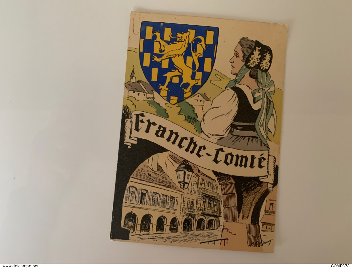 A25 -Franche-Comté Très Belle Cpa Avec Drapeau Illustrateur Maurice Toussaint - Franche-Comté