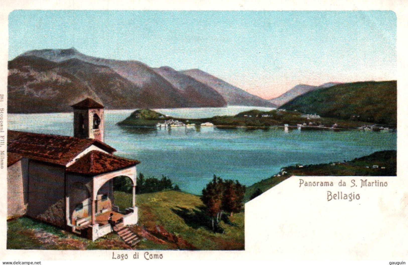 CPA - LAGO Di COMO - BELLAGIO - Panorama De S.Martino ...LOT 2 CP / Edition Stoppani Fratelli - Como