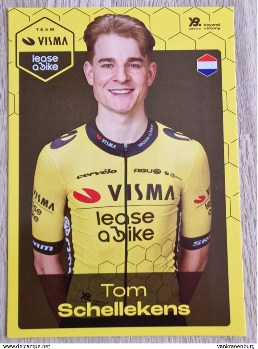 Card Tom Schellekens - Team Visma-Lease A Bike Development - 2024 - Cycling - Cyclisme - Ciclismo - Wielrennen - Cycling
