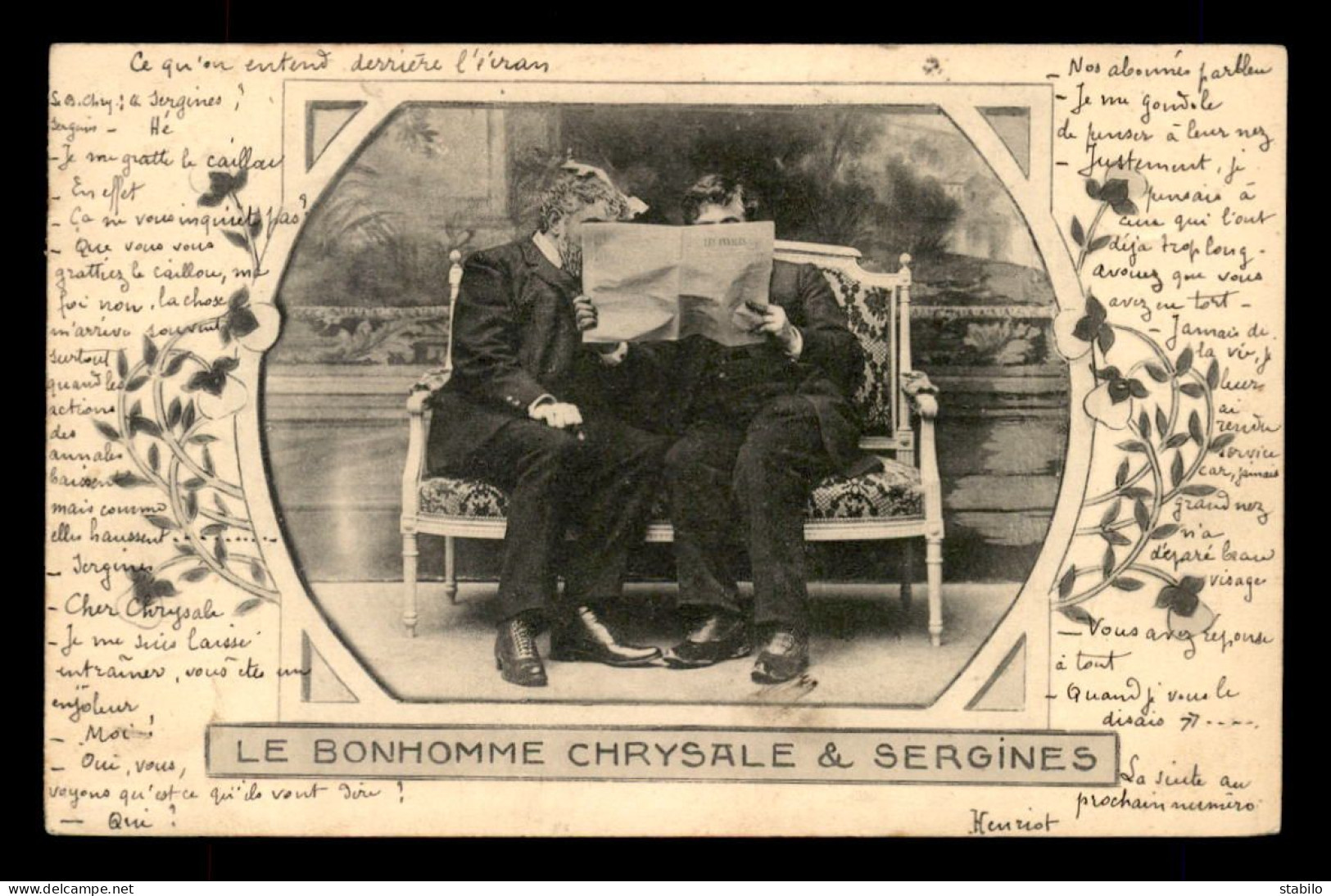 AUTOGRAPHE - HENRI MAIGROT DIT HENRIOT (1857-1933) CARICATURISTE AUX ANNALES - Other & Unclassified
