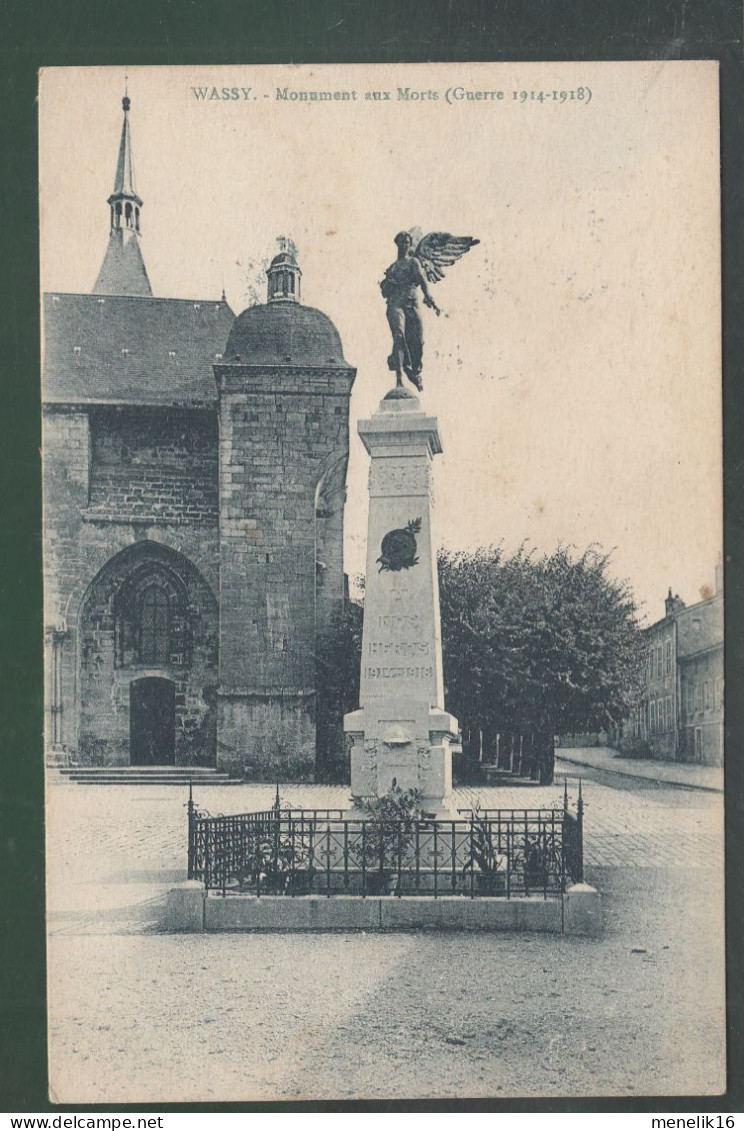 CP - 52 - Wassy - Monument Aux Morts - Wassy