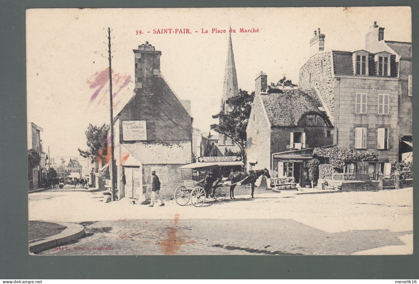 CP - 50 - Saint-Pair - Place Du Marché - Saint Pair Sur Mer