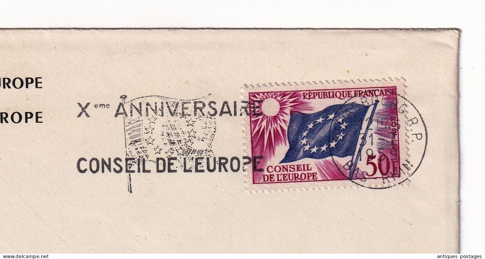 Lettre 1959 Conseil De L'Europe Conseil De L'Europe Strasbourg Bas Rhin Council Of Europe - Briefe U. Dokumente