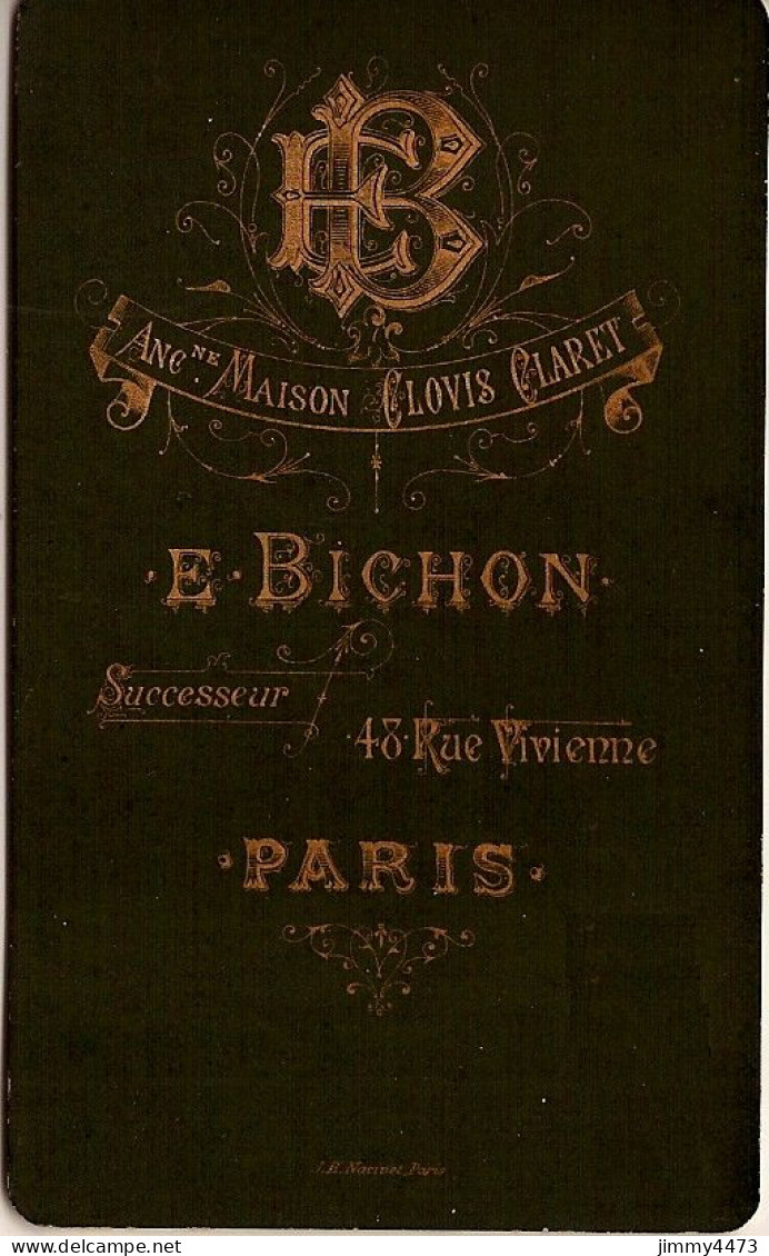 CARTE CDV - Edit. E. BICHON Paris - Portrait D'un Homme, à Identifier - Tirage Aluminé 19 ème - Old (before 1900)