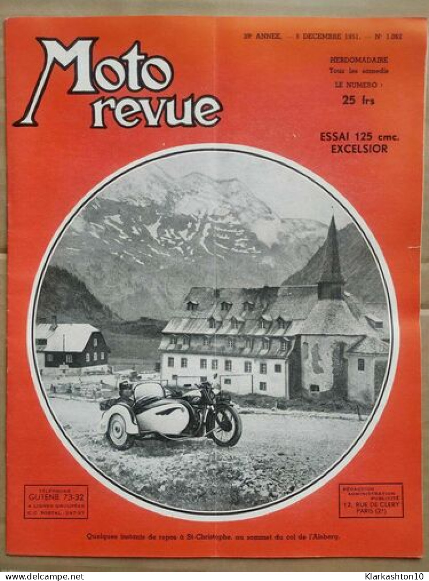 Moto Revue N 1062 Essai 125 Cmc Excelsior 8 Décembre 1951 - Unclassified