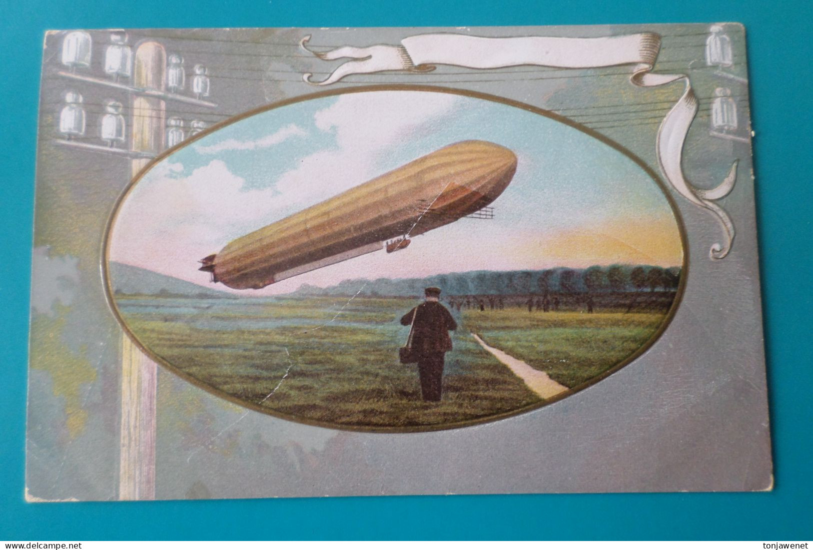 DIRIGEABLE - Carte Légèrement Gaufrée, Aucune Indication ( Aviation ) - Airships