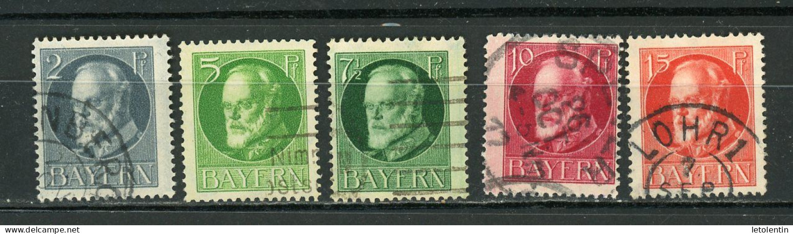 ALLEMAGNE - BAVIERE   N° Yvert 110/114 Obli. - Used