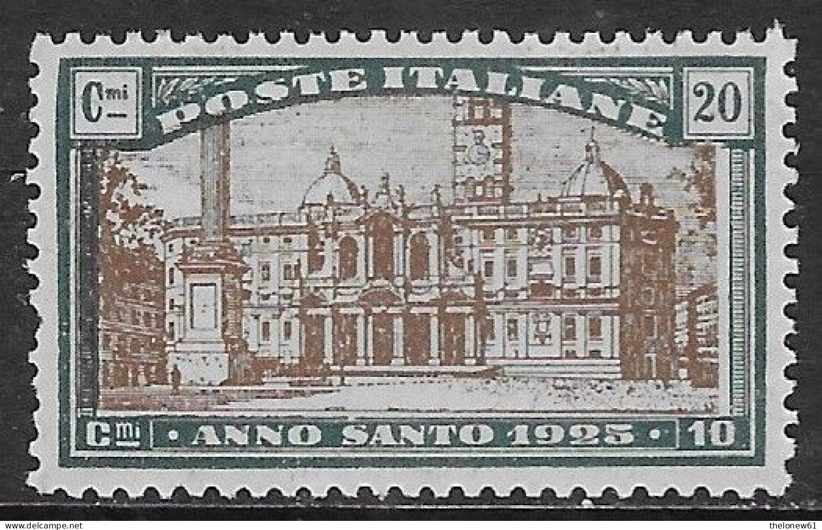 Italia Italy 1924 Regno Anno Santo C20 Sa N.169 Nuovo MH * - Neufs