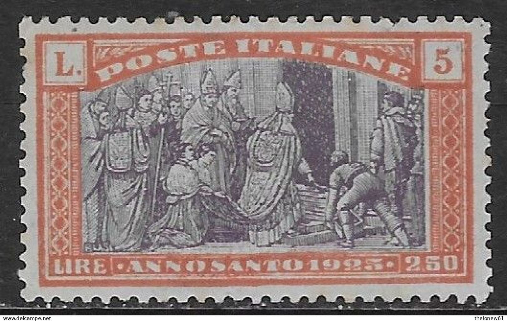 Italia Italy 1924 Regno Anno Santo L5 Sa N.174 Nuovo MH * - Mint/hinged