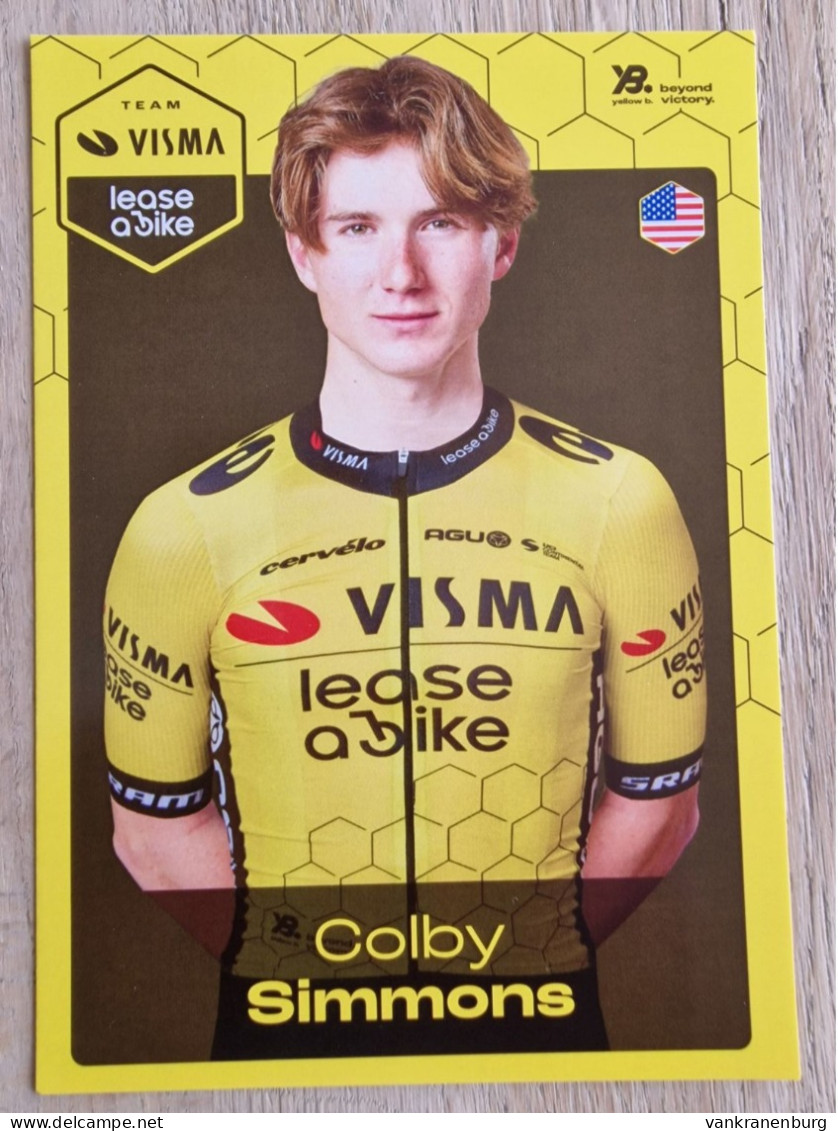 Card Colby Simmons - Team Visma-Lease A Bike Development - 2024 - Cycling - Cyclisme - Ciclismo - Wielrennen - Cycling