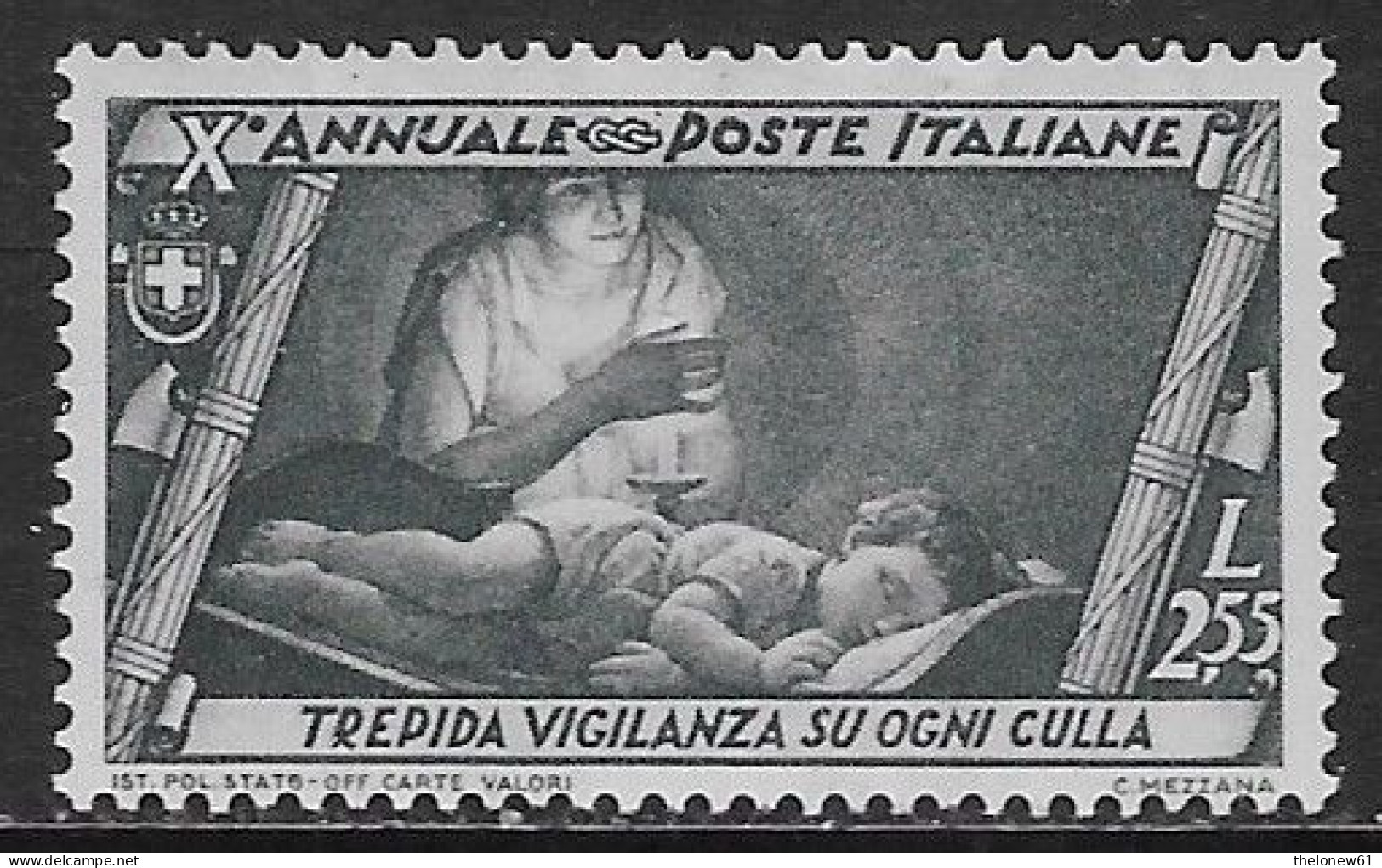 Italia Italy 1932 Regno Decennale Marcia Su Roma L2.55 Sa N.338 Nuovo MH * - Mint/hinged