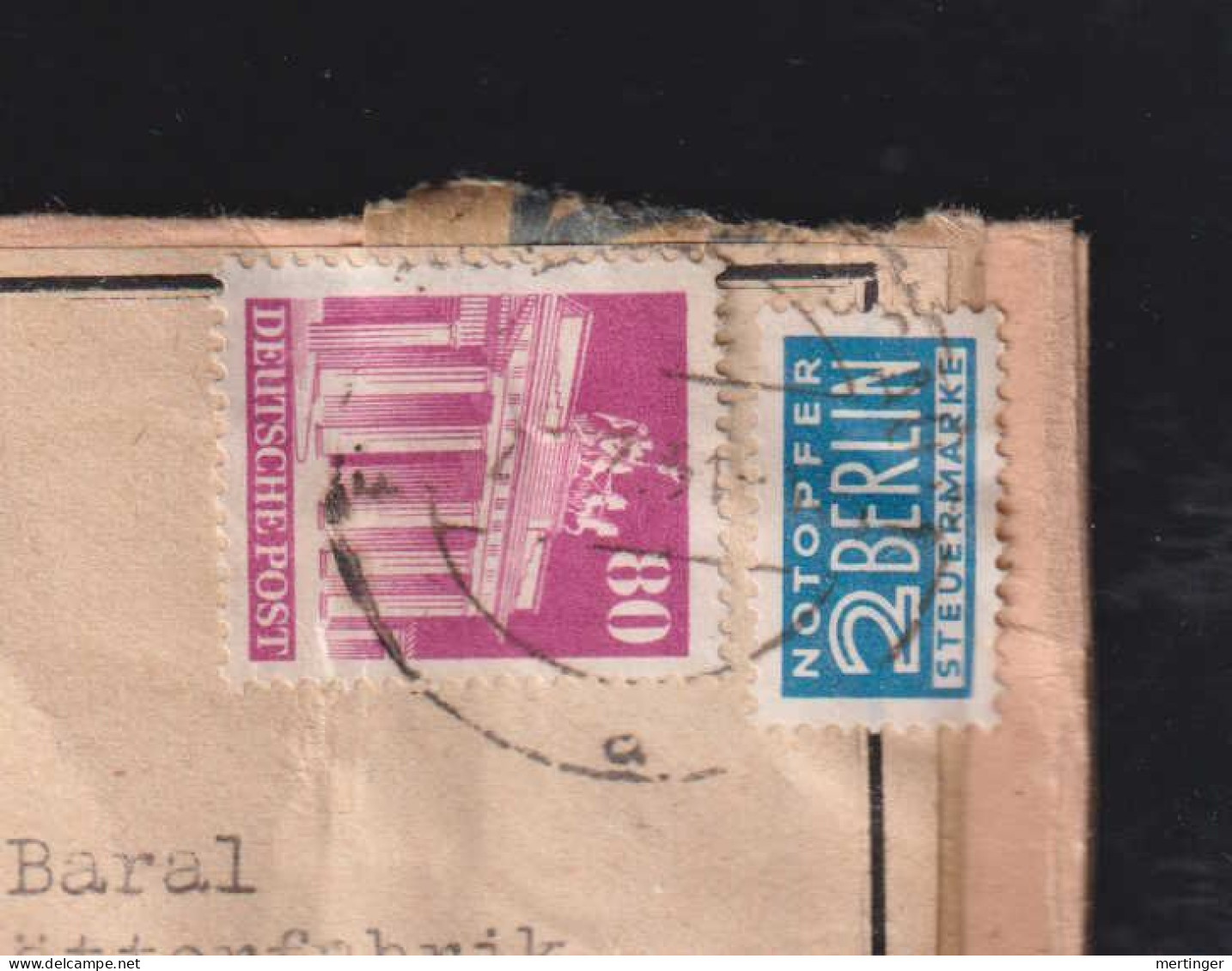 Bizone 1951 Einschreiben Warensendung 80Pf EF FREIBURG X PFORZHEIM 26.7.1951 - Lettres & Documents